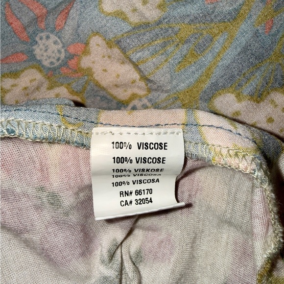 Anthro Bl-nk London Stephanie Floral Boho Blouse V-Neck M - Picture 11 of 11